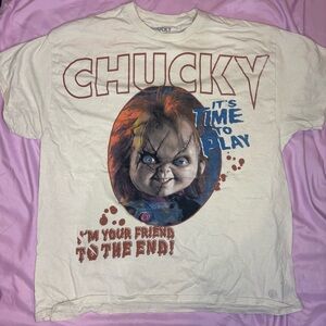 Chucky Graphic  T-Shirt - Cream